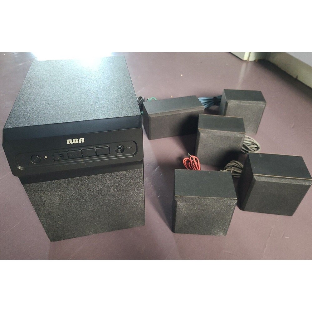 RCA RT1511 5.1 Home Theater System 5 Speakers and Powered Subwoofer